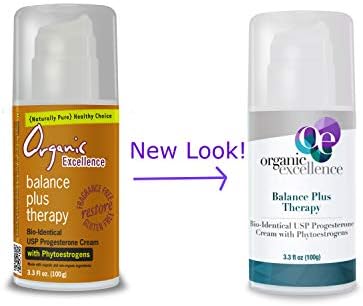 Balance Plus Therapy Organic USP Progesterone Cream Phytoestrogens 3.3 oz