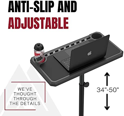 KOM Cycling Media Display - Indoor Cycling Desk for Bicycle Trainer - Bike Desk Creates Rad Indoor Cycling Pain Cave - Perfect for Displaying Zwift