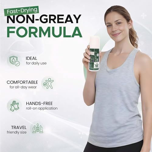 BIO-RELIEF Fast-Acting Hemp Pain Relief Roll On, Cool & Topical Pain Relief