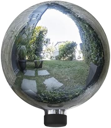 Alpine Corporation | 10" Indoor/Outdoor Glass Gazing Globe — Festive Garden & Yard Décor Accent — Blue
