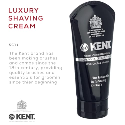 Kent SB2 Shaving Soap Puck Refill for Men for Shaving Soap Bowl Use with Shaving Brush for Men, Luxury Shave Barber Soap Made with Extracts of Coconut, Sgea, Jaboba Made in England
