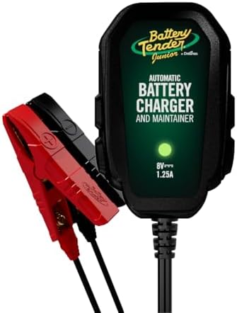Battery Tender Junior 8V, 1.25 AMP Car Battery Charger and Maintainer: Fully Automatic 8V Automotive Battery Charger for Cars, Motorcycles