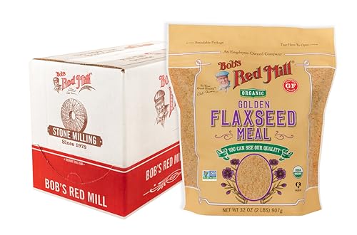 Bob's Red Mill Organic Golden Flaxseed Meal, 32oz (4 Pack)