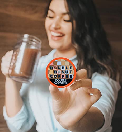 Double Donut Coffee Variety Pack, Including Flavored Coffee Pods, Medium Roast, & Dark Roast Coffee, Single Serve Coffee for Keurig K Cup Brewers, 40 Count