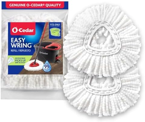 O-Cedar EasyWring Spin Mop Microfiber Refill, White Packaging May Vary