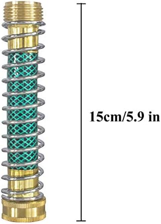 Hourleey Garden Hose Protector, Hose Extension Adapter with Coil Spring, 2 Pack