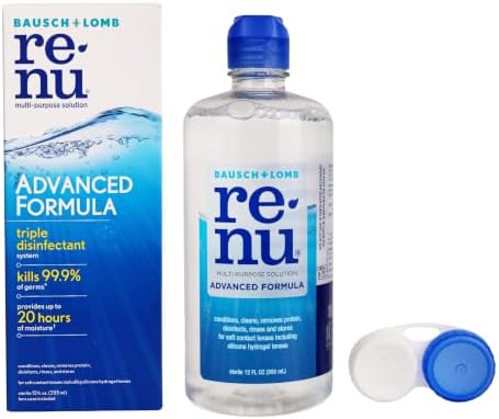 Renu Contact Lens Solution, Advanced Formula, Multi-Purpose Solution with Lens Case, Gently Cleans, Disinfects