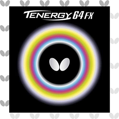Butterfly Tenergy 64 FX Table Tennis Rubber | Butterfly Table Tennis Rubber | 1.7 mm, 1.9 mm, or 2.1 mm | Red or Black | 1 Inverted Table Tennis Rubber Sheet | Professional Table Tennis Rubber