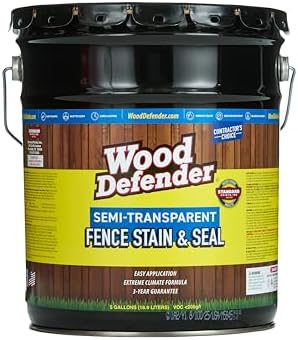 Wood Defender - Semi-Transparent Fence Stain- Sable Brown- 5 Gallon