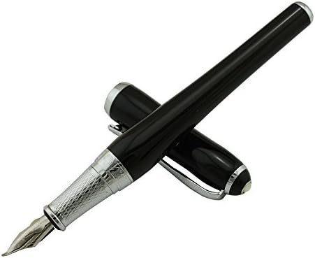 Duke Fude Nib Fountain Pen Medium to Broad Nature Mother Pearl on Cap with Pen Pouch sketching Art Drawing Signature Calligraphy Pen Case Set