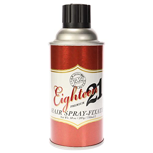 18.21 Man Made Premium Hair Spray for Men, All-Day Flexible Hold, 10 oz. - Styling Hairspray with Matte Finish, Sweet Tobacco Scent - Professional