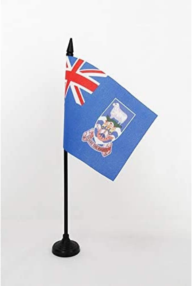 AZ FLAG Nicaragua Table Flag 4x6 in 100D Polyester Plastic Base | Indoor use Nicaraguan 15x10 cm desk flag stitched finish with reinforced edges with plastic pole