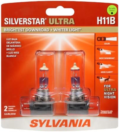 SYLVANIA - H11B SilverStar Ultra - High Performance Halogen Headlight Bulb, High Beam, Low Beam and Fog Replacement Bulb