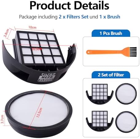 Gudotra 2 Pack Replacement Filter Kits for Hoover WindTunnel 3 Pro Pet Upright Vacuum Comaptible with Part 303903001 305687002
