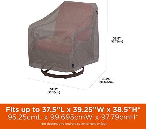 Modern Leisure Garrison Swivel Lounge Patio Chair Cover - Weather-Resistant Fabric - Outdoor Furniture Protection Perfect for Patio, Deck