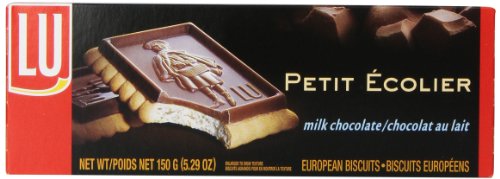 Lu Petit Ecolier European Milk Chocolate Biscuit Cookies, 5.29 oz | 6 Cookies Per Pack, Individually Wrapped