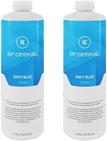 EKWB EK-CryoFuel Premix PC Coolant, 1000mL, Space Black, 2-Pack