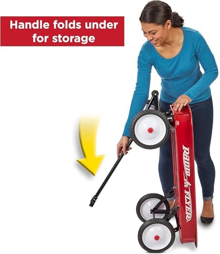 Radio Flyer Classic Red Wagon, for Kids 1.5+, Wagon for Kids or Cargo | All-Steel Body with No-Scratch Edges, 10” Rubber Tires