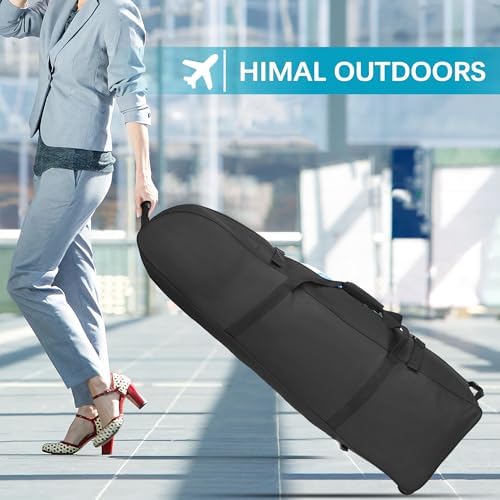 Himal Outdoors Soft-Sided Golf Travel Bag with Wheels, 600D Oxford Fabric | Water-Resistant 600D Oxford, Soft-Sided Design, Rolling Wheels, Excellent Zipper, Universal Fit, Airline Travel