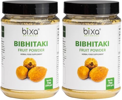 bixa BOTANICAL Bibhitaki Powder, Terminalia Belerica, Baheda, 200 Grams | 100% Pure Vibheetaki Herb Powder, Ayurvedic Herbal Supplement, 7 OZ, Gluten Free, Non GMO, Steam Treated, Vegan, Botanical