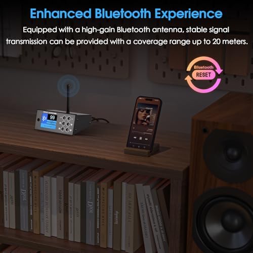 Douk Audio B1FM Bluetooth 5.1 Receiver DAC, HiFi Stereo Music Player with LDAC & aptX HD, Premium FM Radio, Optical & Coaxial Digital Outputs