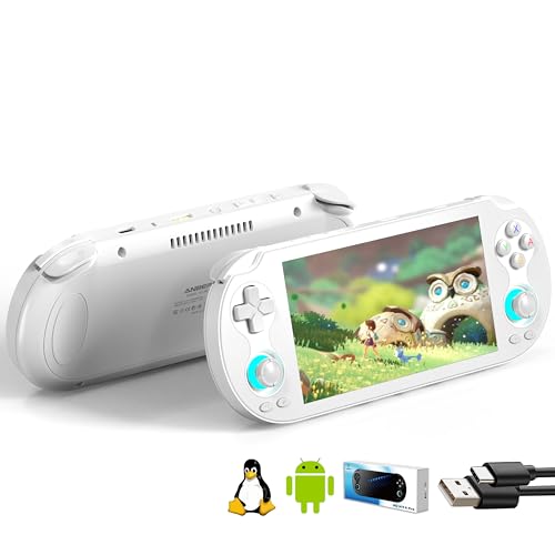Aivuidbs RG VITA PRO Handheld Game Console RK3576 RGVITA PRO Dual OS Android 14 and Linux System 5.5" IPS INCELL touchscreen 5000mAh Supports WiFi Bluetooth HDMI NEW-RGVITA PRO-Black