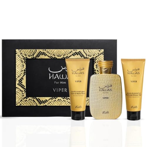 Rasasi Hawas For Men Eau De Parfum Spray 100ML (3.4 Oz) - Long Lasting Arabian Perfume, Premium Perfume Men, Ideal for Special Occasions & Daily Elegance, A Bold and Captivating Fragrance