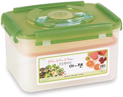 Premium Kimchi, Sauerkraut Container Probiotic Fermentation with Inner Vacuum Lid (Earthenware Brown, 0.45 gal/ 1.7L)
