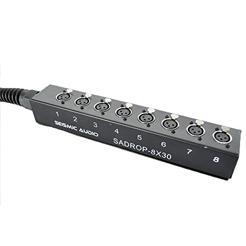 Seismic Audio SADROP-6x30 6 Channel Drop Snake Cable, 30-Feet Pro Audio Sub Snake