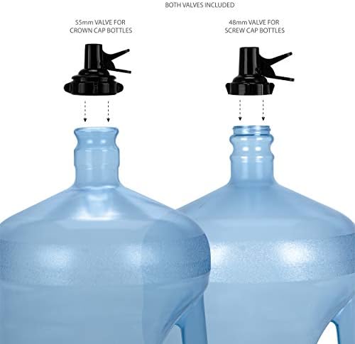 Brio Metal Plated 3-5 Gallon Water Jug Stand and 2 Dispenser Valves