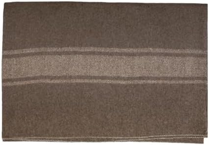 M MCGUIRE GEAR Italian Style Army Blanket, Mil-Spec, 62 in x 84 in, Wool Blend, Flame Retardant, Grey