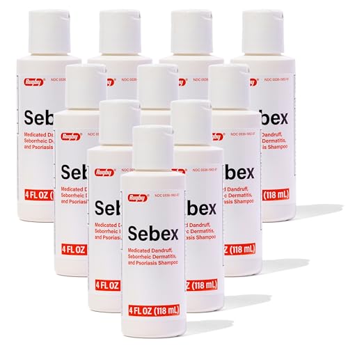 Rugby Sebex Medicated Dandruff Shampoo for Women and Men - 2% Sulfur and 2% Salicylic Acid Anti-Dandruff Shampoo - Helps With Symptoms of Seborrheic Dermatitis and Psoriasis - 4 Oz. (1 Pack)