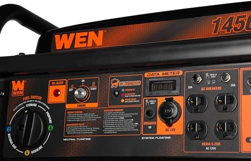 WEN 11,000-Watt 120V/240V Dual Fuel Portable Generator with Wheel Kit and Electric Start (DF1100T)