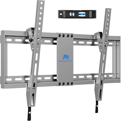 Mounting Dream Tilting TV Wall Mount for Most 37-90 Inch TVs up to 132lbs | Low Profile TV Mount Fits 16", 18", 24" Studs, Max VESA 600x400mm, Wall Mount TV Bracket with Quick Lock & Release, MD2268-LK