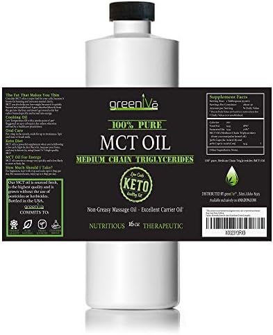 MCT Oil 100% Pure C8 C10 Caprylic Capric Acid Non-GMO Keto Paleo Bulletproof Coffee Creamer Energy Fuel Carrier Oil Skin Hair Massage Oil