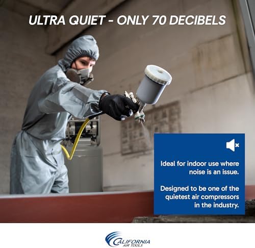 California Air Tools 20015HP 1.5 HP Ultra Quiet, Oil-Free, 175 PSI High Pressure Air Compressor with Wheels, 20 Gallon Tank Capacity