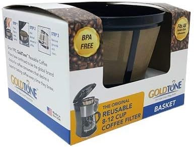 GOLDTONE Brand Reusable 8-12 Cup Basket Coffee Filter fits Cuisinart Coffee Makers and Brewers. Replaces your GTF-B Cuisinart Reusable Basket Coffee Filter - BPA Free (1)
