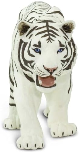 Safari Ltd. White Siberian Tiger Figurine - Detailed 10" Plastic Model Figure - Fun Educational Toy for Boys, Girls & Kids Ages 3+