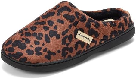 Dearfoams Women's Lightweight Memory Foam Indoor House Slipper Darcy Velour Clog with Wide Widths