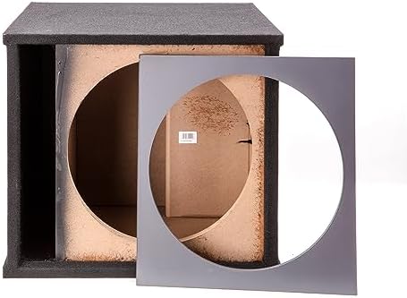 American Sound Connection Car Audio Single 15" Slot Vented Paintable Baffle Stereo Sub Box Enclosure