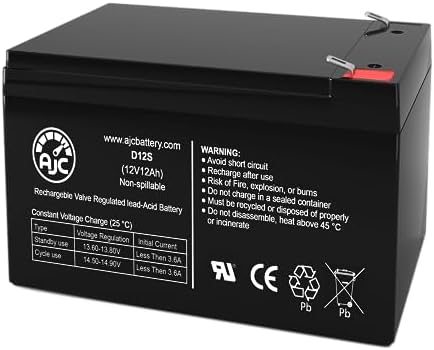 AJC Battery Compatible with Peg Perego John Deere Gator 12V 12Ah Ride-On Toy Battery