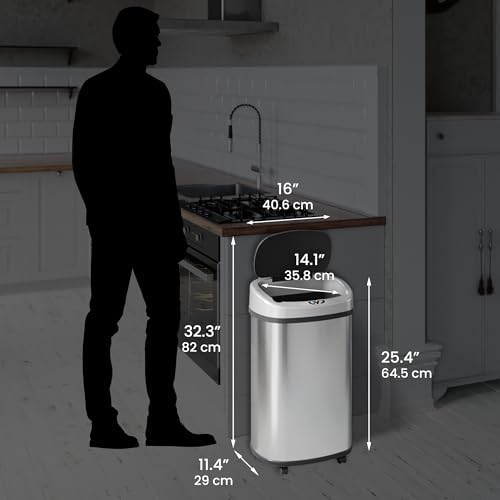 SensorCan 13 Gallon Sensor Trash Can Odor Control System