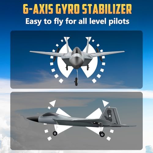 2CH F-22 RC Glider, Easy Fly RC Plane for Kids & Beginners