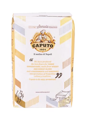 Antimo Caputo Semolina Wheat Flour 2.2 LB (Pack of 6) Bulk - Italian Durum Semola Di Grano - All Natural Dough for Fresh Pasta