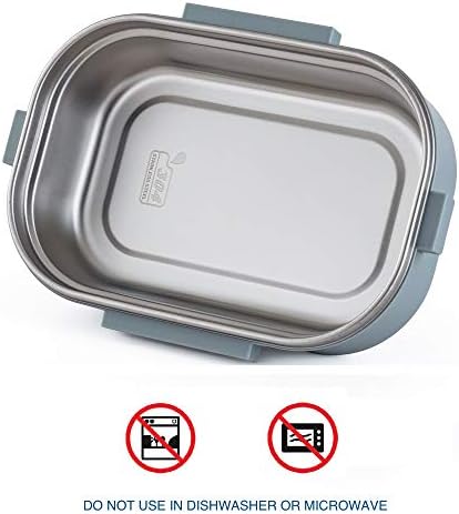 Lille Home Stainless Steel Lunch Box, 22oz Leakproof Bento Box for Adult