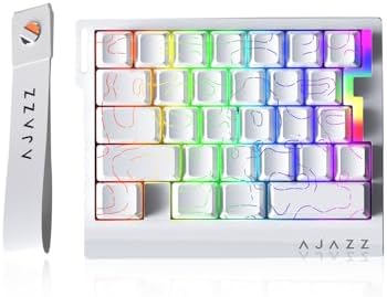 AJAZZ AK029 Wired One-Handed Hall Effect Mechanical Gaming Keypad, 29 Keys | Magnetic Switch, Rapid Trigger, 8KHz Polling, SOCD/DKS, RGB Backlit, Web Driver Customizable, Portable, Black Gray