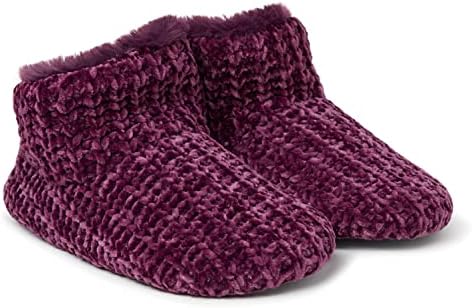 Dearfoams Women's Chenille Bootie Slipper
