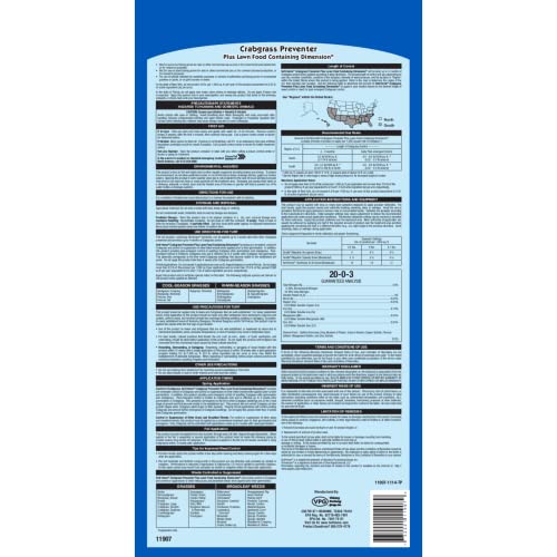 Fertilome (11907) Crabgrass Preventer + Lawn Food 20-0-3, 16 lbs | Dithiopyr + 20-0-3 NPK granules - Pre-emergent crabgrass + broadleaf control - Spring lawn care users