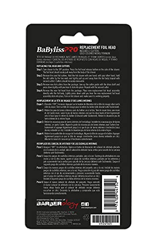 BaBylissPRO Replacment Foil and Cutter for MetalFX Double Foil Shavers