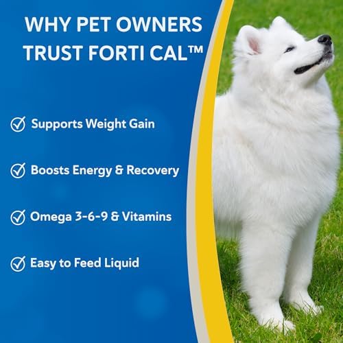 Doc Roys Forti Cal Liquid Energy Supplement for Dogs, Cats, Horses and Parrots, Natural Glucose Source with Soluble and Insoluble Fiber, Vanilla Flavor, Gallon